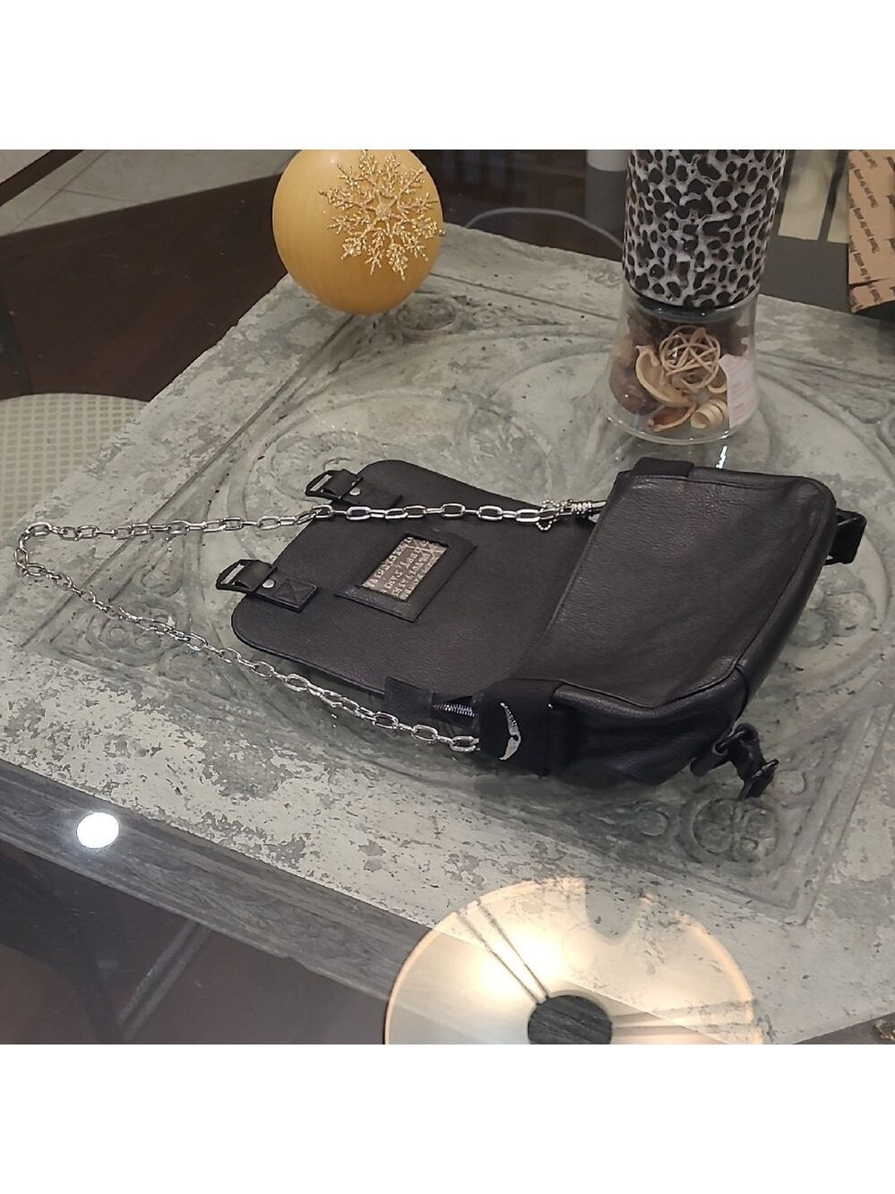 Zadig & Voltaire Black Rock leather crossbody bag With Chain